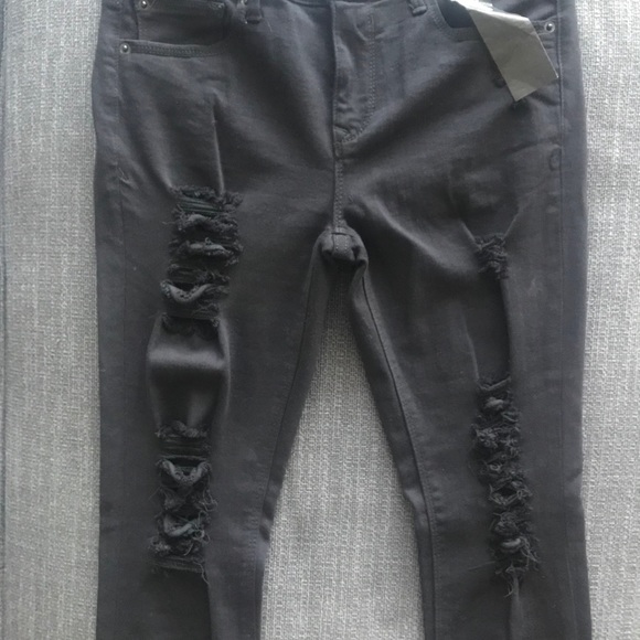 NWT Express Mid-rise Distressed Skinny Jean 6R - Picture 3 of 5